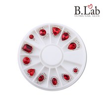 뷰랩 네일파츠 크리스탈 원반세트 스톤, 1개, 크리스탈 루비