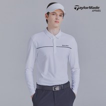 [테일러메이드] 남성 스트라이프 카라 티셔츠 TMTYK3145-100