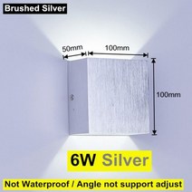 6W 12W 방수 AC85265V 표면 탑재 LED 벽 조명 현대 노르딕 Luminaire 실내 램프 거실 베란다 야외, 6W Not Waterproof3, CHINA, Cold White 6000K