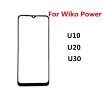 휴비나인 스마트폰터치패널 Wiko Power U10 U20 U30 용 터치 스크린 LCD 디스플레이 전면 유리 외부 패널 수리 교체 부품, 없음
