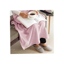 숙직실 직원휴게실 극세사담요 핑크100x75 경비실 여름블랭킷 차량무릎담요 학교담요 무릎덮개 차담요
