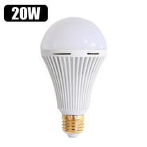 LED 비상 전구 E27 6W 7W 9W 12W 15W 충전식 배터리 조명 램프 지능형 에너지 절약, B-20W