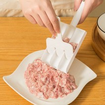 버거프레스 패티 누르개 고기망치 창의적인 플라스틱 미트볼 메이커 세트 튀김 생선 쇠고기 고기 만들기 공 금형 스푼 도구 주방 요리 액세서리, 1pc