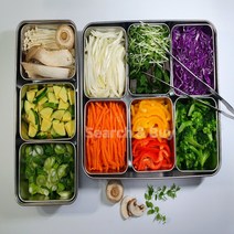 업소용 스텐밧드 바트 나눔반찬통 식재료보관 칸막이반찬통 냉장고정리밧트 2칸 3칸 4칸 6칸 8칸, 작은 밧드 뚜껑 (1P)