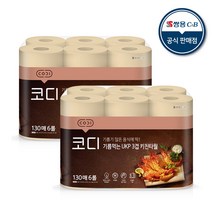 코디 기름먹는 UKP 3겹 키친타올 130매, 2팩, 6롤