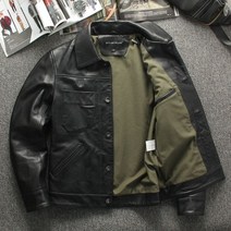 신제품 할리 오토바이 바이크 슬림 양피 공군 비행복 일본 복고풍 레트로 라이딩 모터사이클 가죽 슬림 빈
