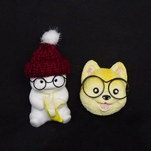 동글이 안경 파츠 석고방향제 만들기 DIY 재료 미니어처, 대