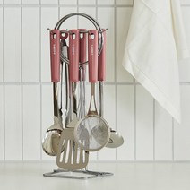클로이 핑크 키친툴 7P 세트 조리도구 기구 뒤집개, 클로이 핑크 키친툴 7P 세트 조