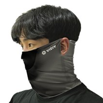비디브 자외선차단마스크 얼굴햇빛가리개 골프 자전거 등산, 비스크블랙