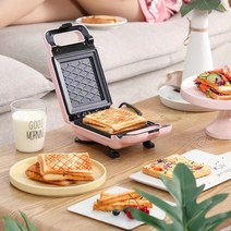 가완이일홈마니 샌드위치 토스트 빵 제조기 메이커 기계, 1)핑크
