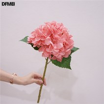 DFMEI 수국 모조 거실 식탁 장식 촬영 소품 웨딩 화예, 촉감촉촉촉촉자수볼-핫핑크, 2p