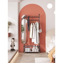 북유럽 인테리어 철제 행거 옷가게 옷걸이 미니 튼튼한 철재 옷방 드레스룸 스탠드 디자인 옷, 100블랙