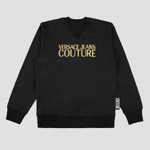 베르사체 베르사체진 COUTURE 자수 맨투맨 블랙 골드 B7GVA7TG 30318 B7GVA7TG30318