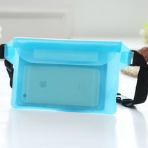 스마트폰 소지품 다용도 방수팩 방수 힙색 가방, 스카이블루2개
