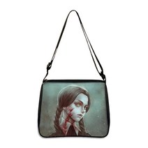 [피치파다] Wednesday Addams and Enid Handbag Gothic Girls Nevermore Academy Women Shoulder Bag Girl Sho, [02] 25CMX30CM, [22] yxbwednesday13