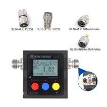 최신 버전 Surecom SW-102 125-525Mhz VHF/UHF 안테나 전원 및 SWR 미터 디지털 전력 와트, SMA-MF PL259 SO239