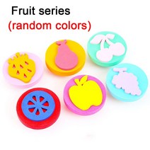 도장파는기계 EVA 페인팅 스펀지 스탬퍼 어린이 그림 꽃 동물 스텐실 미술 공예 학습 교육 6 개, 8.Fruit