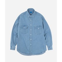 여성 봄 반팔 셔츠 블라우스 레테르코모 시티보이 빅오버 투포켓 데님라이트블루 CityBoy BigOver two pocket Denim Shirt Light blue