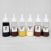국내생산 가정용 원터치 소스통 라벨 22종 포함, 6개, 화이트캡 중 360ml