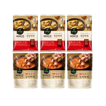 [꾸리미] 비비고 두부김치찌개 460g x 3개 + 돼지고기김치찌개 460g x 3개, 1세트