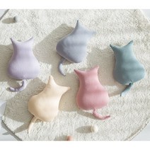 푹신한 쿠션 침대틈새 쇼파 꽈배기 미용실 독서 귀여운반전 고양이뒤태 이케아, S 핑크