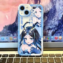 원신-임팩트 보나누스 하이드로 야크샤 폰케이스 아이폰 14 13 12 11 프로 맥스 미니 Xs Xr 8 7 플러스 Se 2022 용 앵글 아이즈 클리어 커버