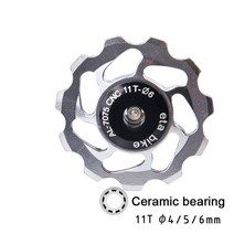 Road Bike Jockey Rear Derailleur Pulley Roller 11T 12T 13T 14T 시마노 Sram 수리 키트 베어링 MTB 자전거 리어 가이드 휠, silver-11T