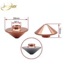 JHCHMX WSX Han's 레이저 노즐 Precitec 용 싱글/더블 레이어 직경 28mm H15 M11 구경 0.8-4.0mm P0591, 01 Double Layer_07 2.0mm