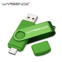 충전 전기 손난로 새로운 WANSENDA USB 3.0 유형 C 플래시 드라이브 OTG 펜 512GB 256GB 64GB 32GB 스틱 2, 03 256GB_ 02 green