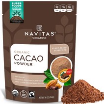 Navitas Organics 유기농 카카오 파우더 Non-GMO 공정 무역 글루텐 프리 454g, 구매대행상품, 1개