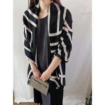 [미스블혹] 블랙아이보리 도형패턴 롱 머플러