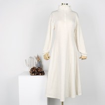 퍼니걸스 5979 루즈핏 무지 후드 집업 절개 기모 롱 원피스 여성의류