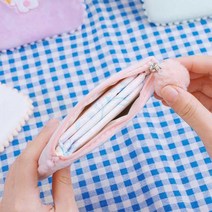 마롱패션 벨벳 사각 자수 생리대 화장품 미니 파우치 DD 11897
