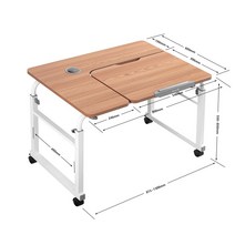 초등학생책상 각도조절 어린이높이조절책상 저학년 공부 높낮이, 82-130CM 80x60CM 원목색(우)