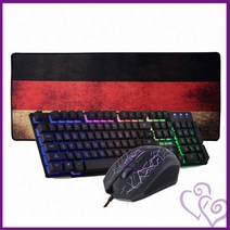 PC LED 마우스 키보드 컴퓨터 패드 방 프로 게이머 추천 손목 받침 천연 고무 장 인테리어 땀 흡수 편안한세트 독일기 장패드 포함 DDZONE MK-3000, 단품, 단품