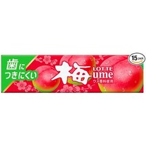 lotte 롯데 매실 껌 우메껌 이에잘안붙는 일본캔디 일본껌 9개입x15개(bnsd13), 9개입 X 15개개