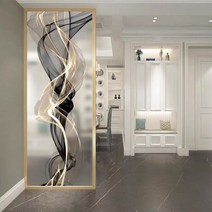 낮은 가벽 파티션 칸막이 가림막 강화 예술 유리 스크린 거실 벽 현대적인 단순성 반투명 투명 가볍고 고급스러운, 없음