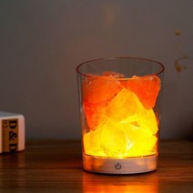 무드등 크리스탈 소금 램프 천연 히말라야 Usb Led 야간 테이블 용암 참신한 조명 무드 크리스마스 장식, 하얀색, White_5W