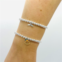 제주 한라봉 돌고래 은볼 팔찌 4mm 핸드메이드 소원팔찌 여행 선물 기념품 코디테 휴가패션 감성소품