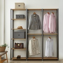 (우드빌) 우드빌 드레스룸 시스템 행거 옷장 붙박이장 노블 G6301/G8301, G6302, 오크