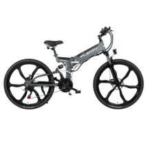 MONTHERIA 48V 전기자전거 MTB자전거 알루미늄 차체 산악자전거 21단변속 24/26인치 접이식 B918-132, 13AH-45KM, 그레이 24인치스타일B