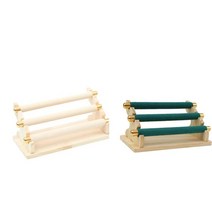 GHSHOP 가정용 2Pcs 독립형 링 디스플레이 홀더 쇼케이스 홀더, 0.67인치, 활기 없는, 그린 베이지
