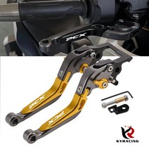 KY 파킹브레이크 21년식 22년가능 조절식 폴딩레버 2021PCX 6단조절 알루미늄CNC 아노다이징, 레드/블랙