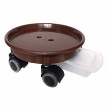 3호[이동식롤러받침대] 원형 서랍식 받침대-화분 받침, 블랙