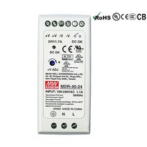 MEAN WELL 딘 레일 단일 출력 스위칭 전원 공급 장치 MDR-40-5 40W, 04 48V_01 100-240VAC