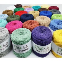 [니트펫] 리사 튜브 마크라메(Risa tube Macrame) / 소품실 가방실 마크라메실 - 구매 금액대별 사은품 증정/ 10개 구매 시 1개 더 행사, 14. 블랙