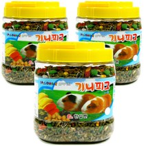 프리미엄 기니피그 전용사료 용기형, 800g, 3개
