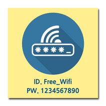 배너마켓 와이파이 안내판 비밀번호 안내 표지판 포맥스3T 안내표지판, No.34 와이파이 안내문 포맥스3T