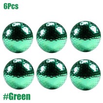 디아 약 42.7mm 6Pcs 도금 골프 공 멋진 경기 오프닝 목표 최고의 선물 내구성 건설 스포츠, Green