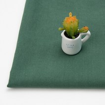 유명한원단 원피스원단 15수 슬럽 코튼 린넨 면 마 원단 무지 초록색, 그린(D이삼)